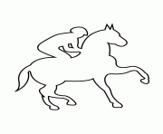 horse and jockey stencil