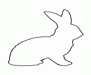 Printable cute rabbit stencil coloring pages