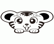 Printable super cute tiger coloring pages
