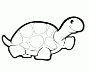 Printable cute cartoon turtle coloring pages