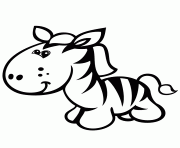 Printable cute cartoon zebra coloring pages