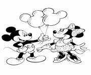 mickey giving minnie mouse balloons disney