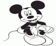 mickey mouse sitting and smiling disney