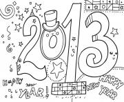 coloring pages for kids new year 2013 free5321