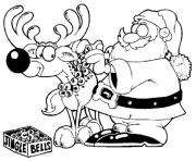 deer and santa christmas s for kids302a