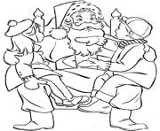 kids and santa claus s265c coloring pages
