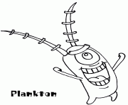 coloring pages for kids spongebob cartoon plankton2172