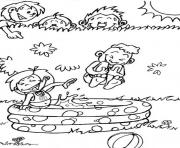 coloring pages for kids in the summer playing water39ca