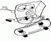 coloring pages for kids spongebob skating4a5b