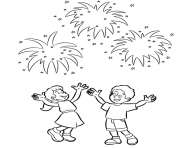 coloring pages for kids new year fireworksb52a