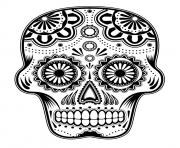 Printable sugar skull hd new hard coloring pages