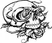 sugar skull with roses