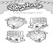 Printable shopkins cheeky chocolate and strawberry kiss coloring pages