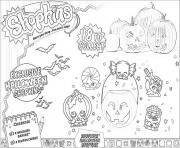 Printable shopkins halloween coloring pages