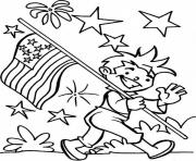 Printable american flag fourth of july coloring pages
