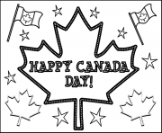Printable happy canada day coloring pages