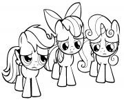 3 little rainbow dash pony