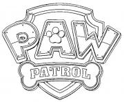 Printable paw patrol logo coloring pages