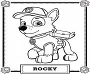 Printable paw patrol rocky coloring pages