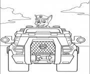 paw patrol chase is driving a war truck
