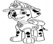 Printable paw patrol marshall is happy coloring pages