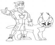 wild kratts martin and cougar coloring pages