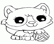 Printable squinkies cat kitten coloring pages