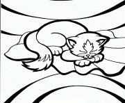 fox tailed cat sleeping 06b1