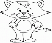 Printable standing cat animal kittensf7bb coloring pages