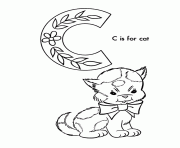 Printable cute cat s alphabet878f coloring pages