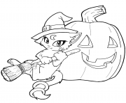 Printable kitty cat free halloween s for kindergartenc4bf coloring pages