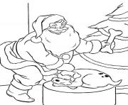 coloring pages of santa claus and puppys present54da