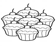 Printable The way too many cupcakes coloring pages