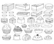 coloring adult cupcakes and little cakes