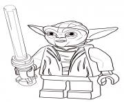 Printable lego star wars master yoda coloring pages