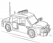 Printable lego police car city coloring pages
