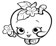Printable cute shopkins for girls coloring pages