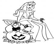 The sleeping beauty Halloween disney halloween coloring pages