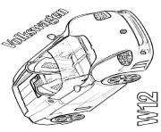 Printable Volkswagen W12 Sports Car coloring pages