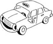 Printable cool taxi car coloring pages