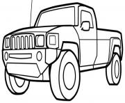 Printable pickup truck car coloring pages