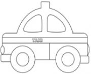 Printable taxi car coloring pages