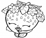 Printable shopkins strawberry coloring pages