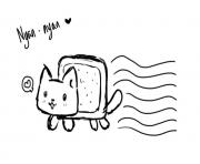 black and white nyan cat cute