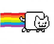 nyan cat with color
