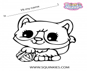 Printable Squinkies official cat coloring pages