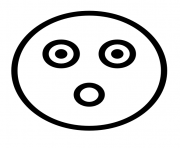 Flashed emoji face outline