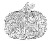 Printable beautiful halloween adult pumpkin zentangle coloring pages