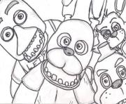 Printable family five nights at freddys fnaf 2 coloring pages