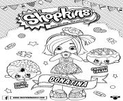 Printable shopkins season 6 Doll Chef Club Donatina coloring pages